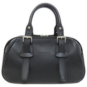 BURBERRY Black Leather Tote Bag